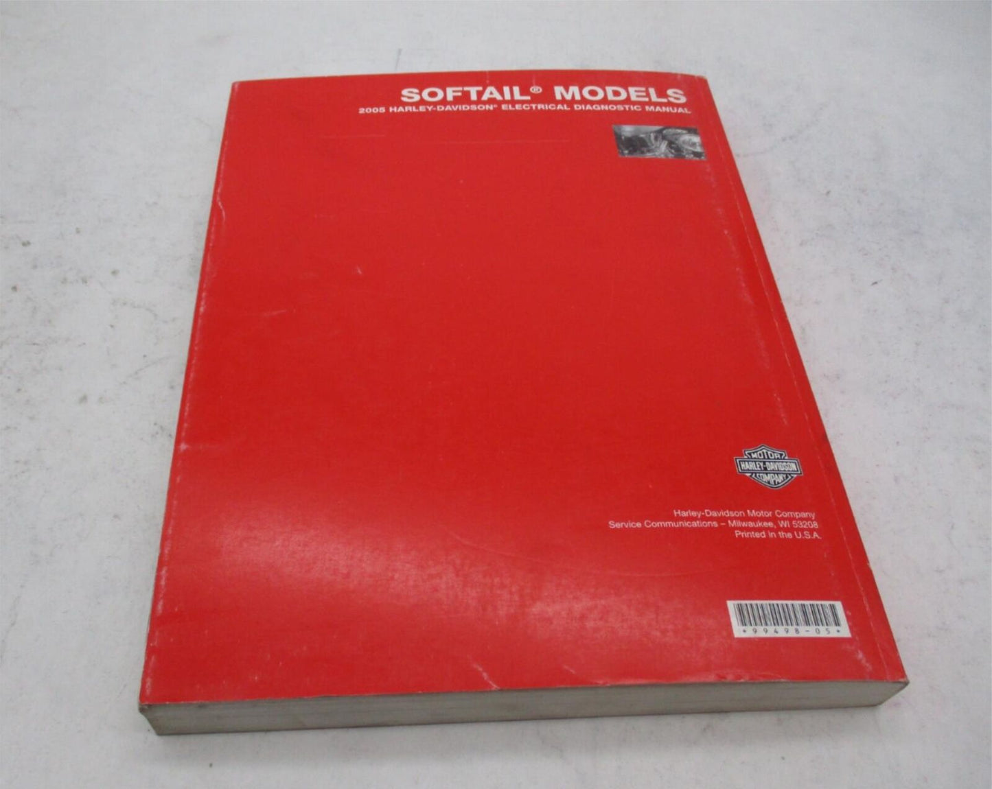 Harley Davidson Factory 2005 Softail Electrical Diagnostic Manual 99498-05