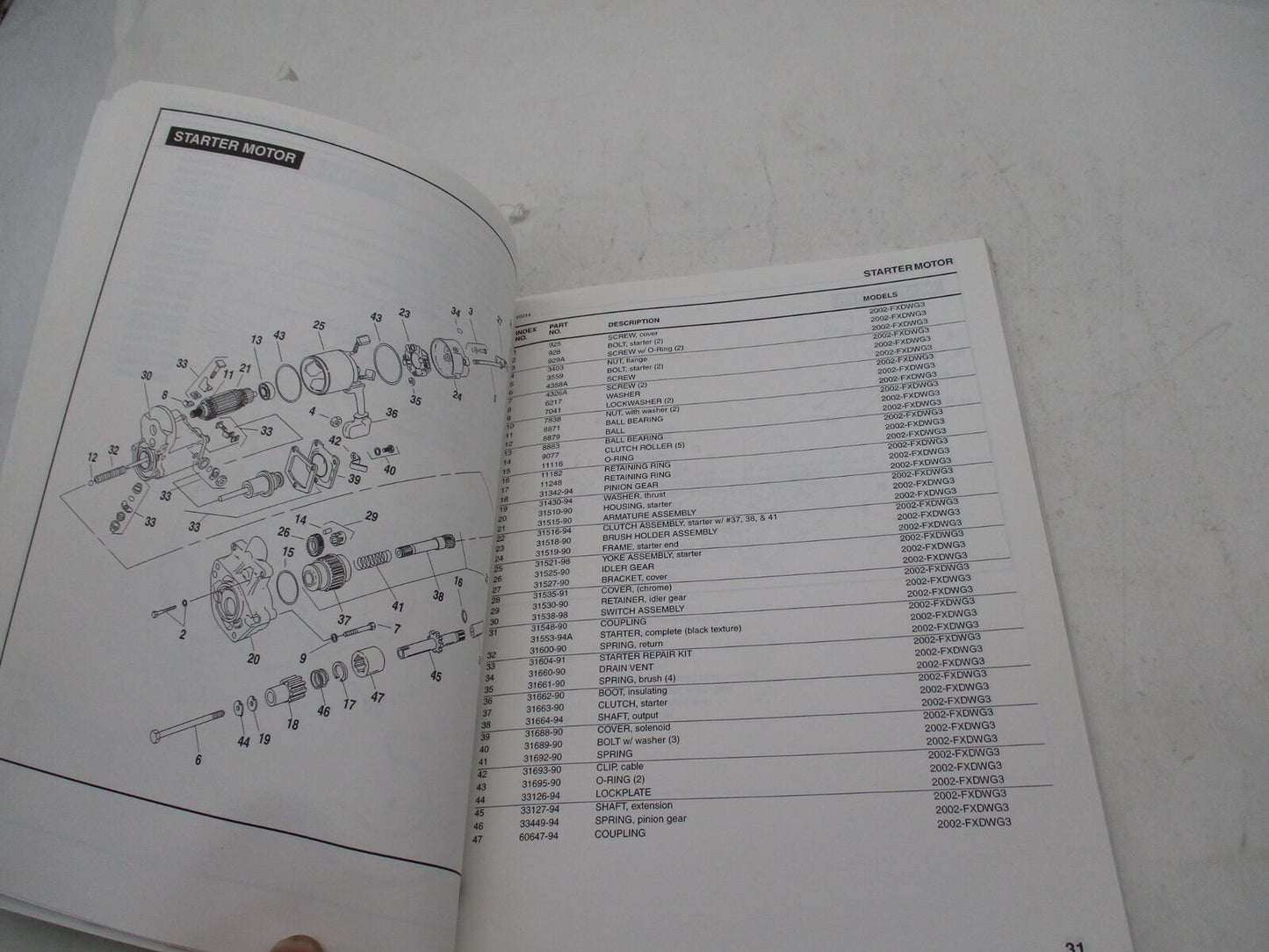 Harley Davidson Official Factory 2002 FXDWG3 Parts Catalog 99430-02