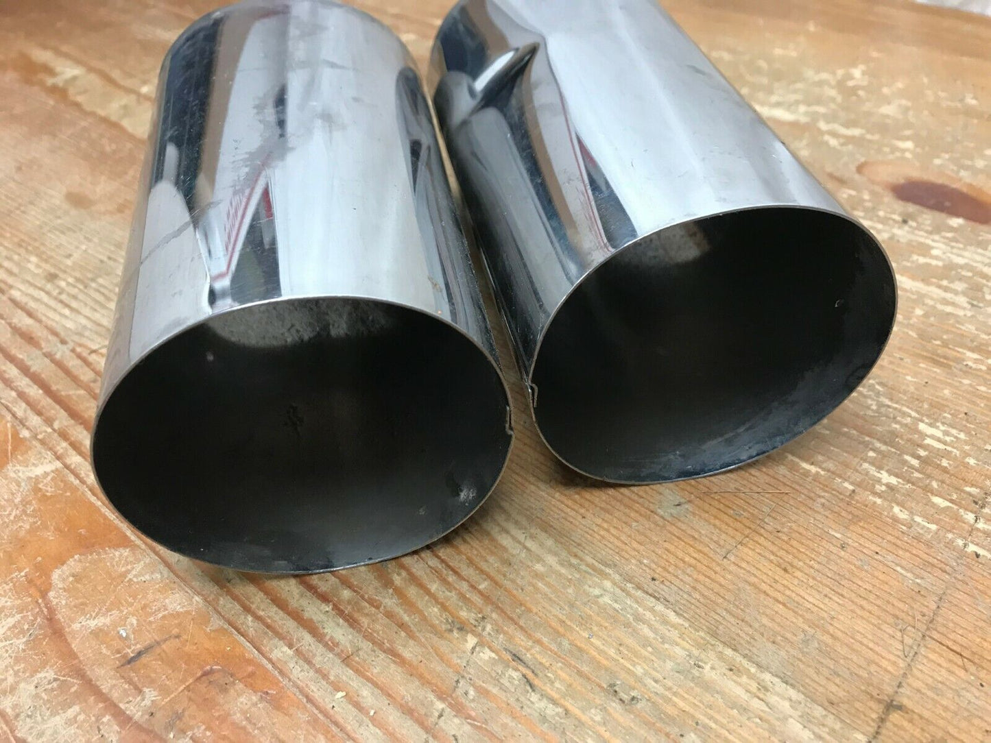 Harley Davidson Fork Covers Fatboy EVO Slide Covers Tin Set Pair Nice Shape