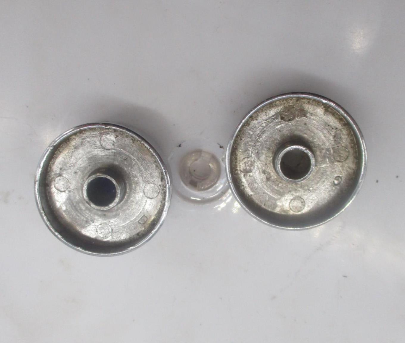 Pair of Vintage Harley Chopper Handlebar Blue Jewel Grip Bar End Caps