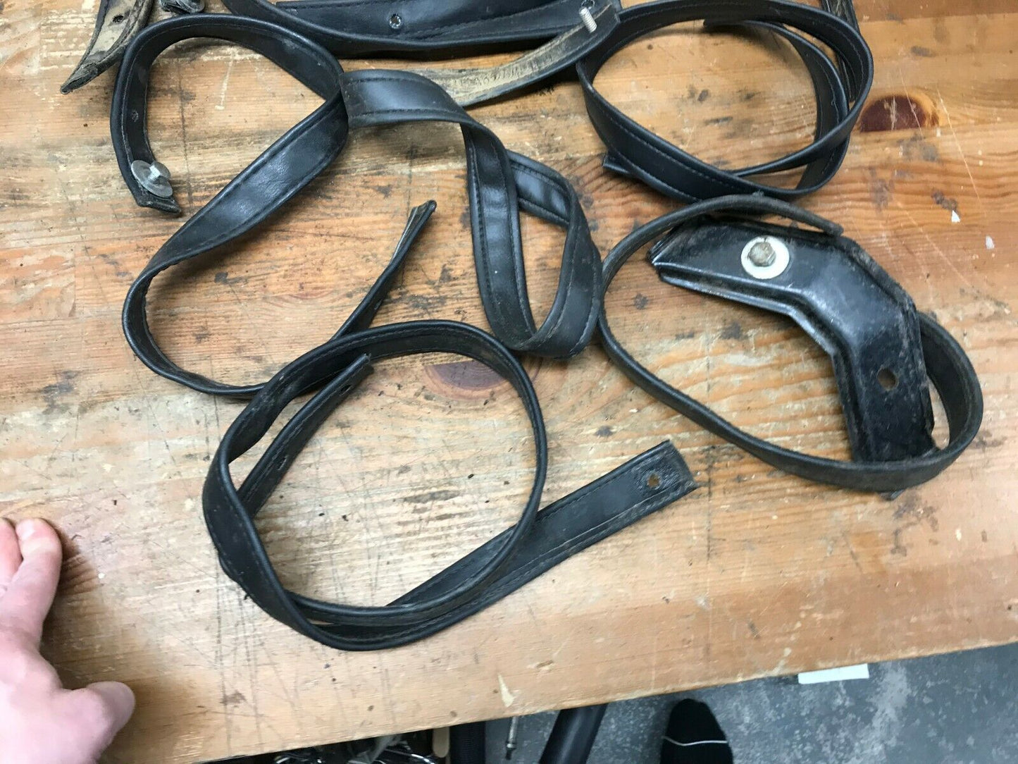 Mixed Lot (8) Harley Davidson Mixed Lot of grab Seat Passenger Straps black