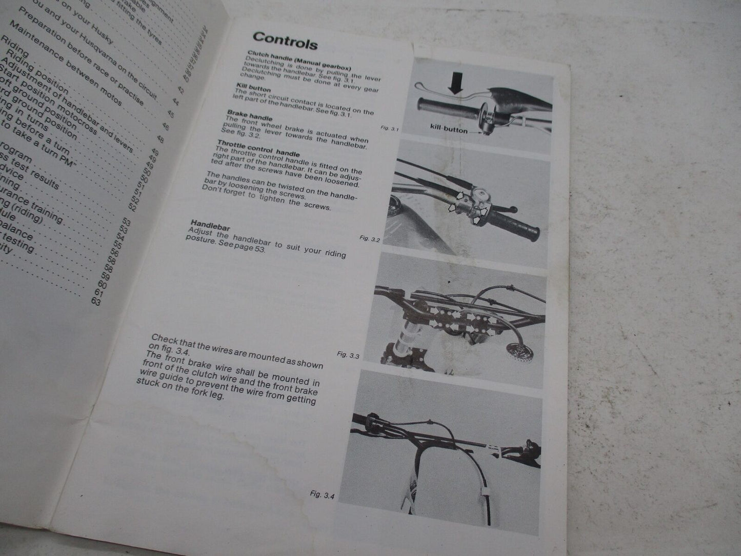 Vintage Original Husqvarna Husky 1970s Motocross Owner's Manual Book