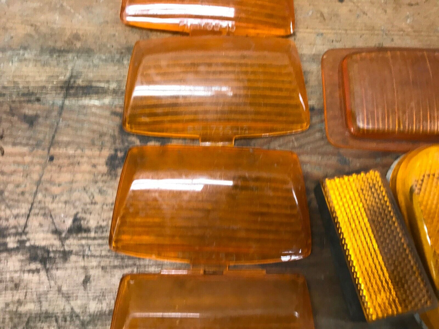 Lot of Harley Davidson Fender Light Cover Lenses Amber PM 1735-15 Grote 9020