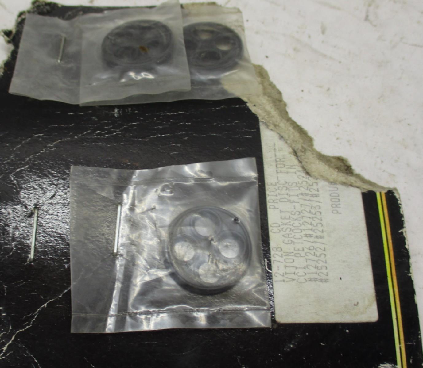 Lot of (3) Custom Chrome 4-Hole Petcock Viton Gasket Disc 12-728