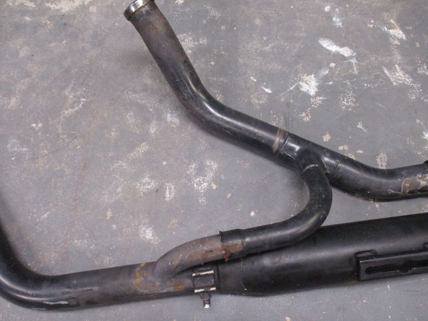 Harley Davidson FXS Blackline Softail Stock Black Exhaust Pipe System 65953-01