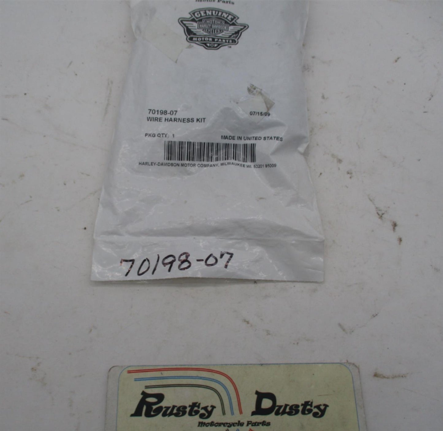 Harley Davidson Genuine NOS Cable Loom Extension Wire Harness Kit 70198-07