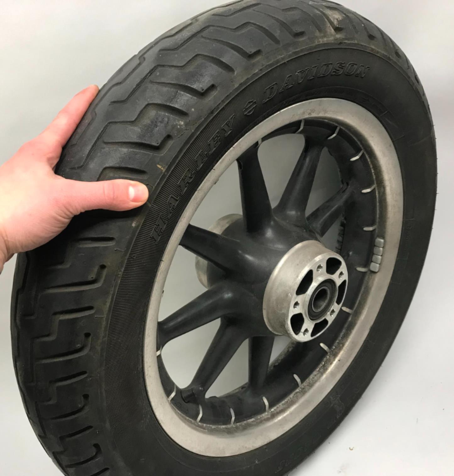 Harley Davidson 16x3 Front Wheel Touring 9 Spoke Black with Tire