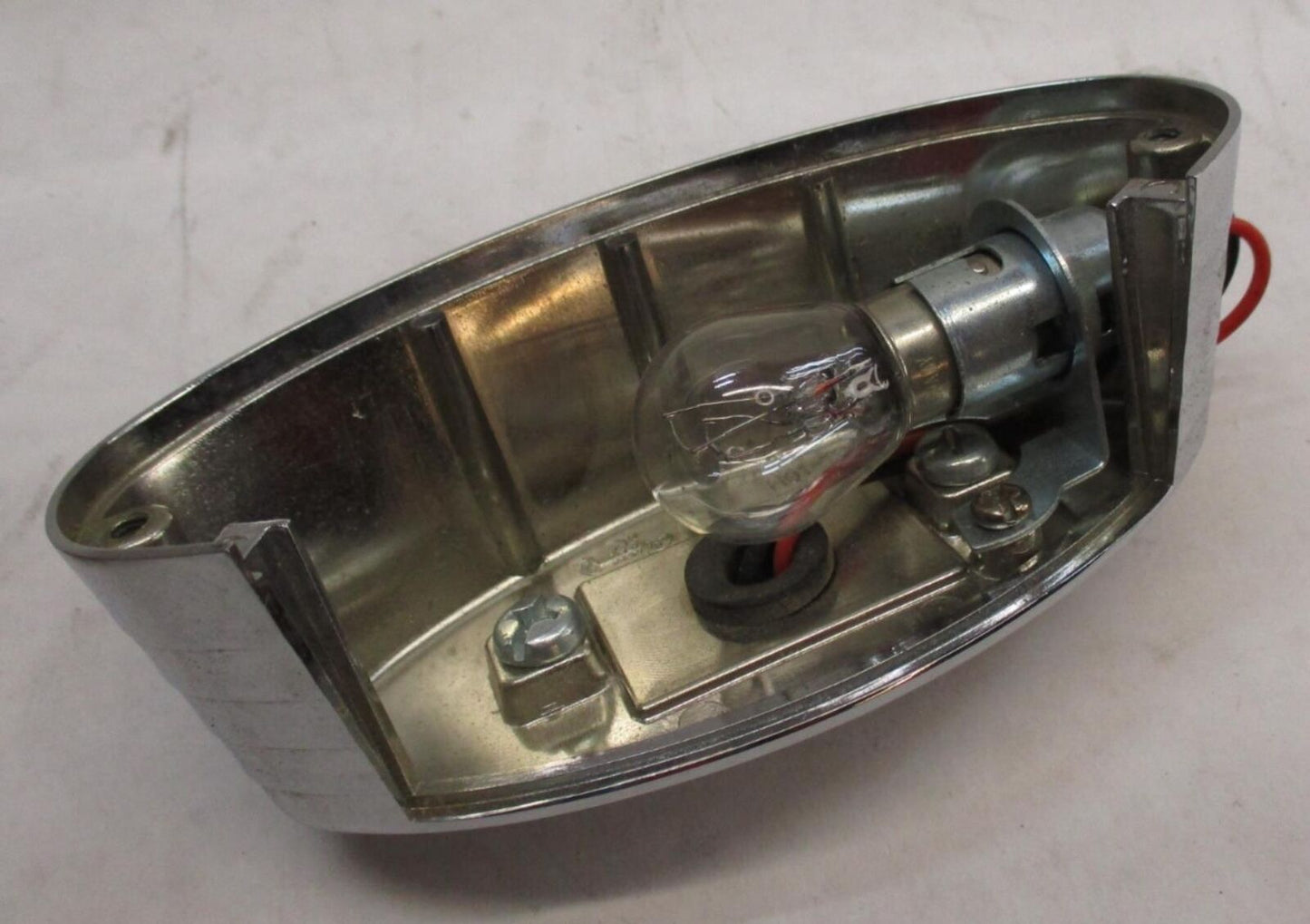 Harley Davidson Chrome Oval Taillight Housing Custom Chopper