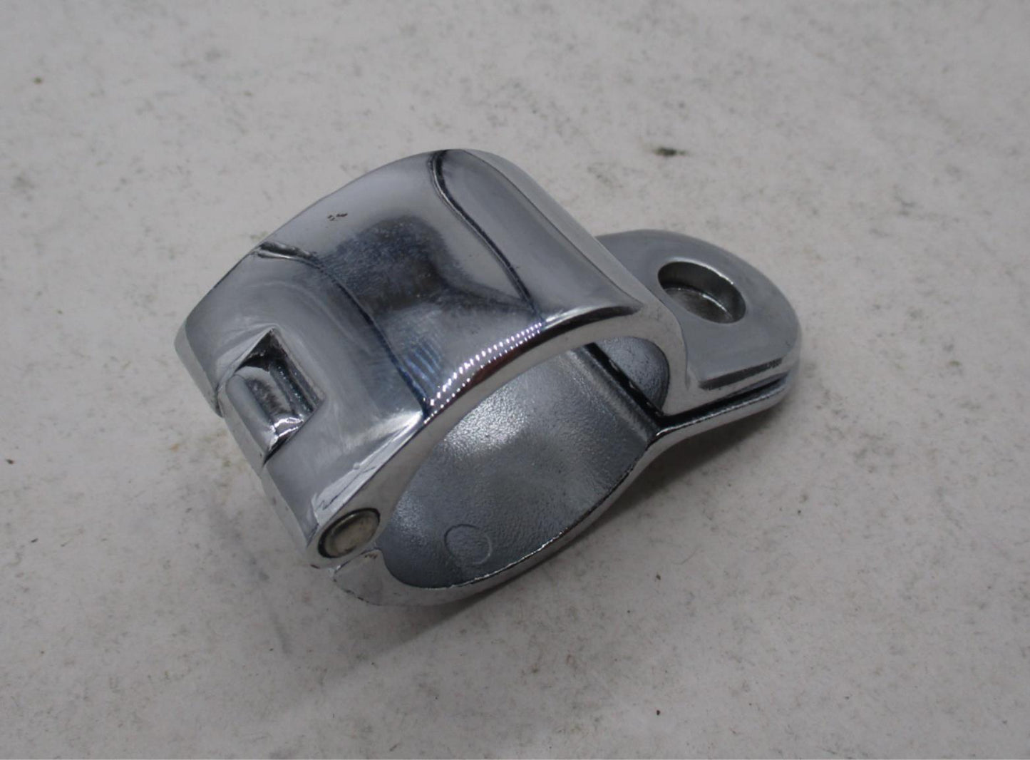 Harley Davidson 1.5" Chrome Highway Peg Mounting Clamp Bracket