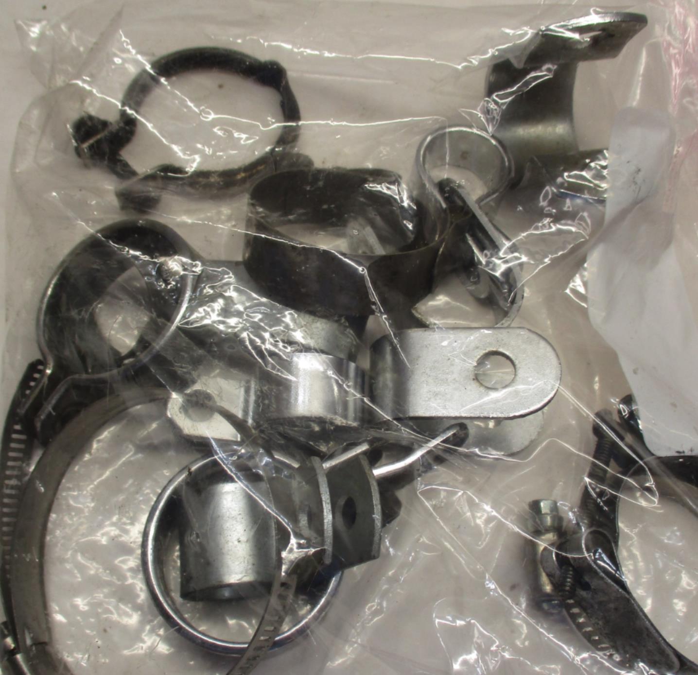 Mixed Lot of Harley Davidson Exhaust Clamp Brackets and Hardware