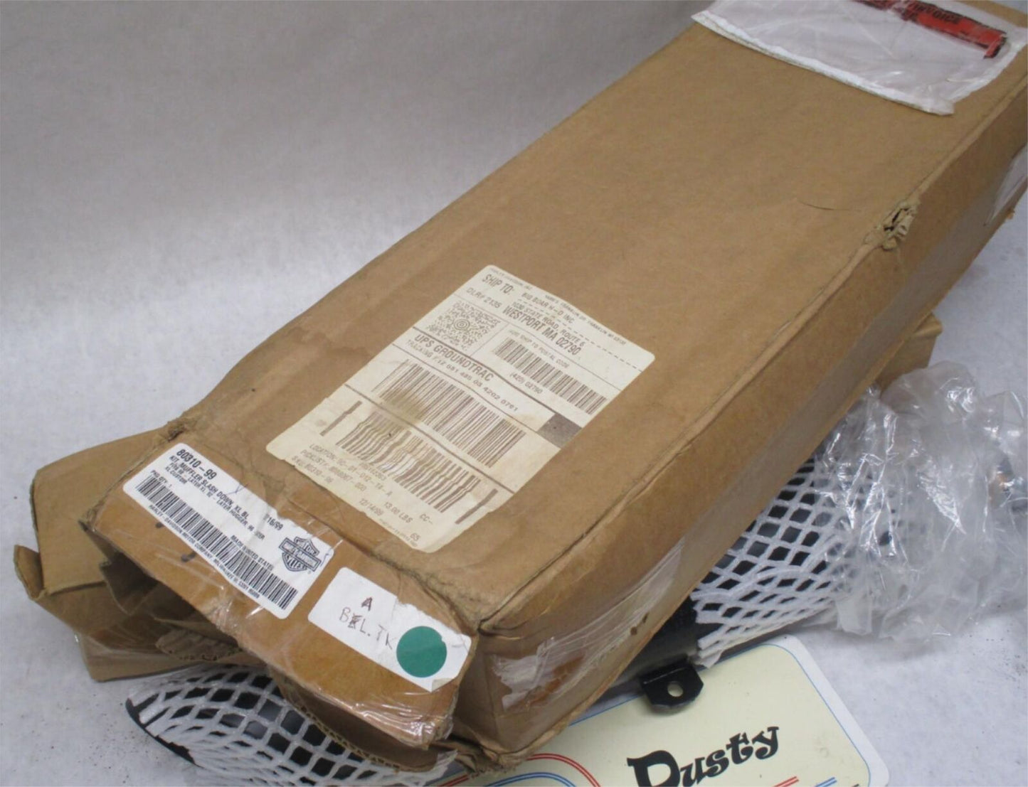 Harley Genuine NOS Slash Down XL Sportster Black Exhaust Mufflers 80310-99