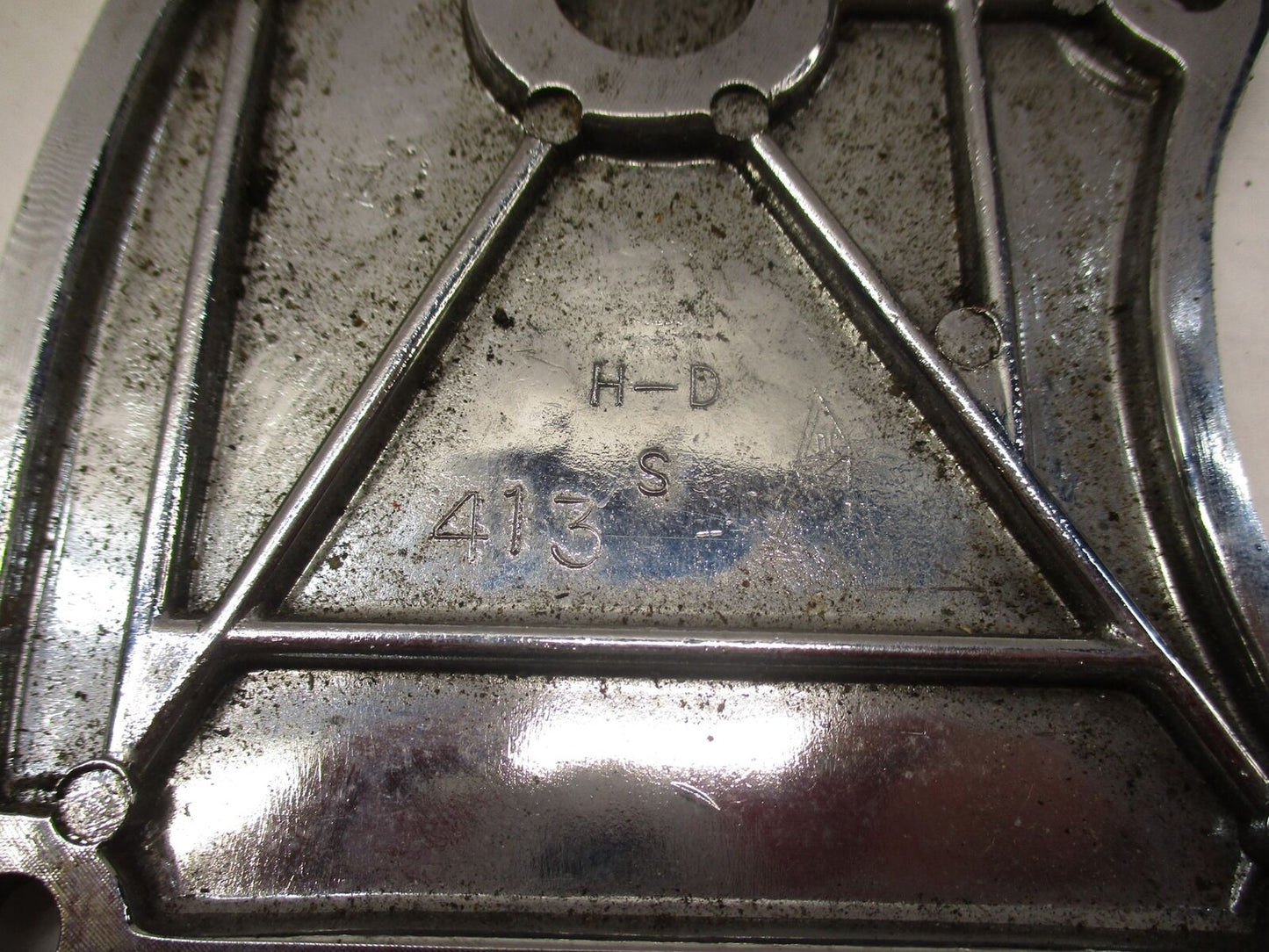 Vintage Harley Davidson Chrome Primary Chain Inspection Cover