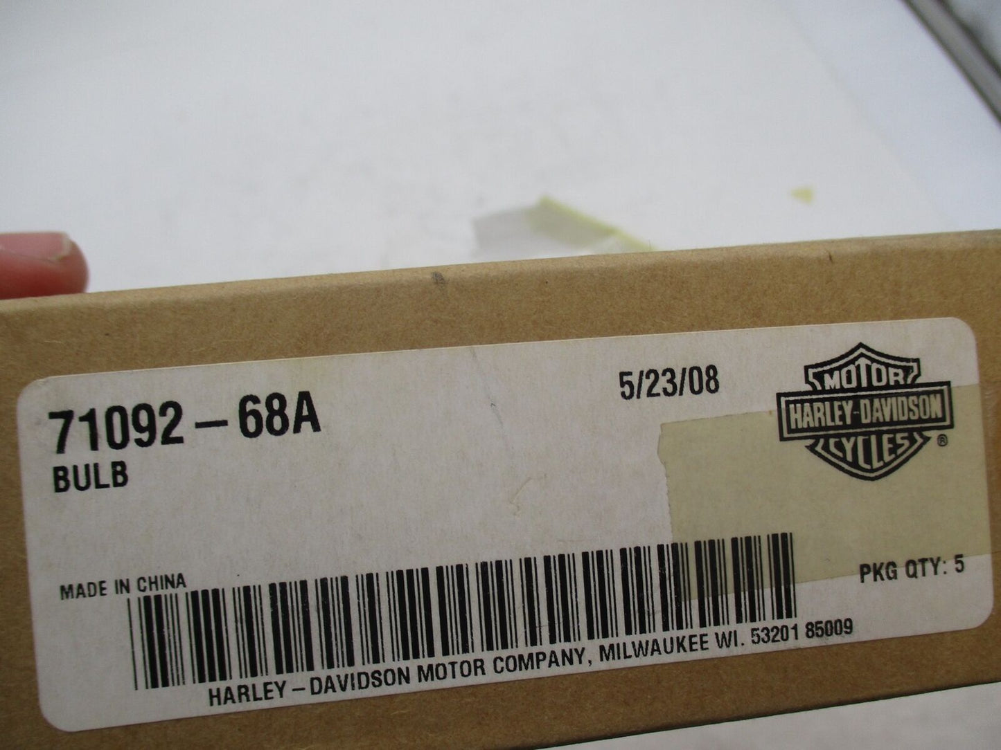 Lot of 3 Harley Davidson Panhead Beam Indicator Light Bulbs Clear 71092-68A