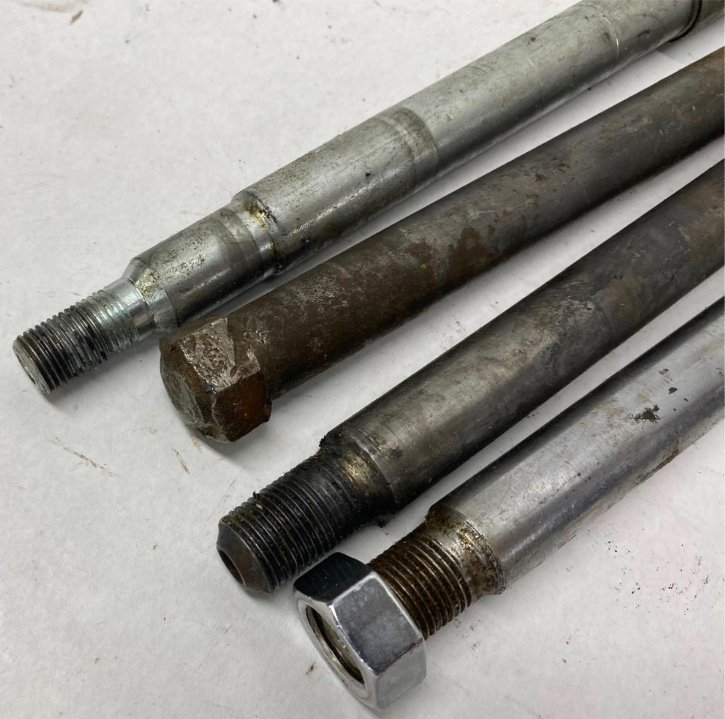 Mixed Lot of Harley Davidson Front Rear Wheel Axles Sportster Narrow Glide