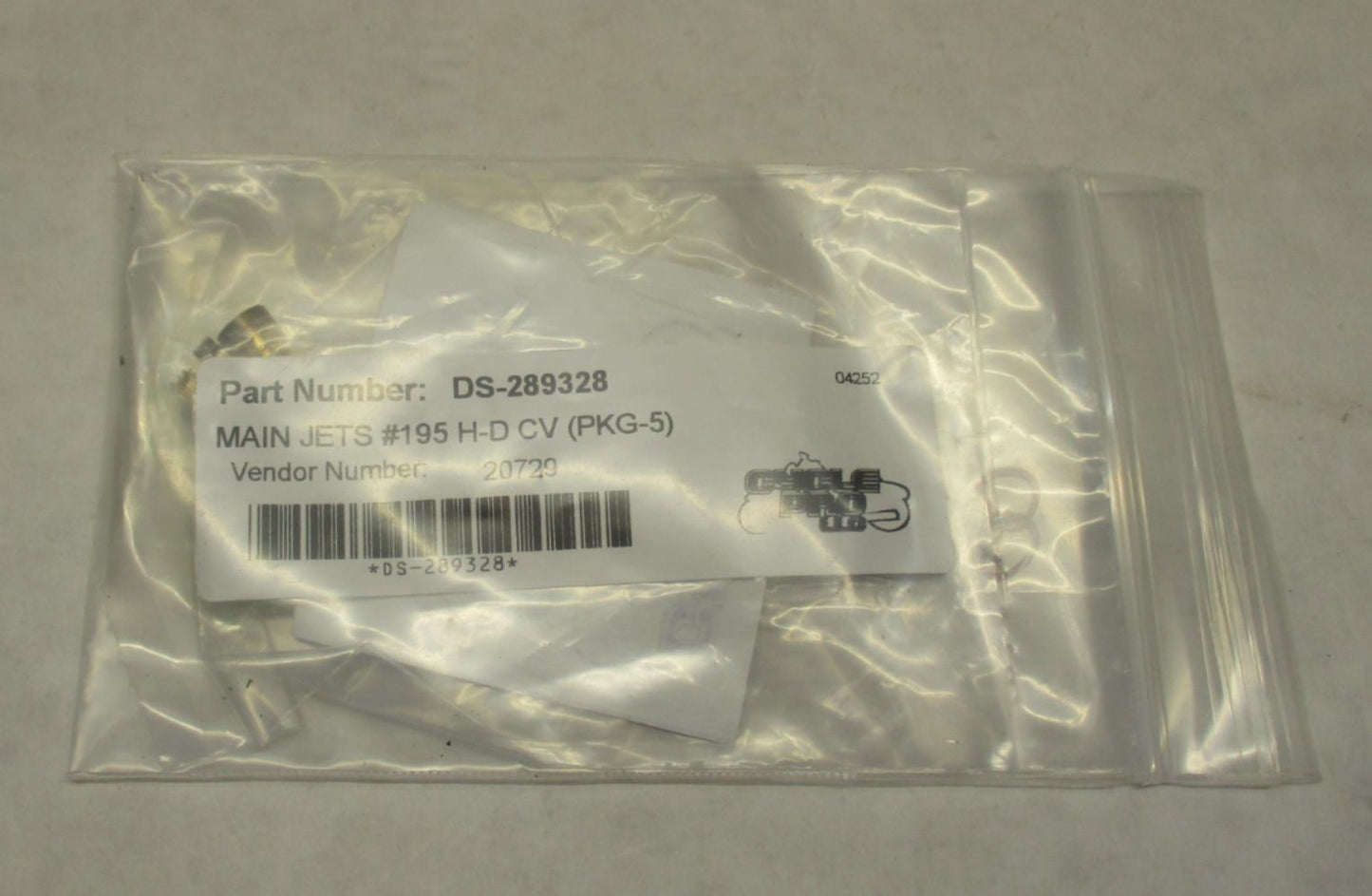 Lot of (4) Cycle Craft 20729 Main Jet Harley CV Keihin Carbs #195 DS-289328