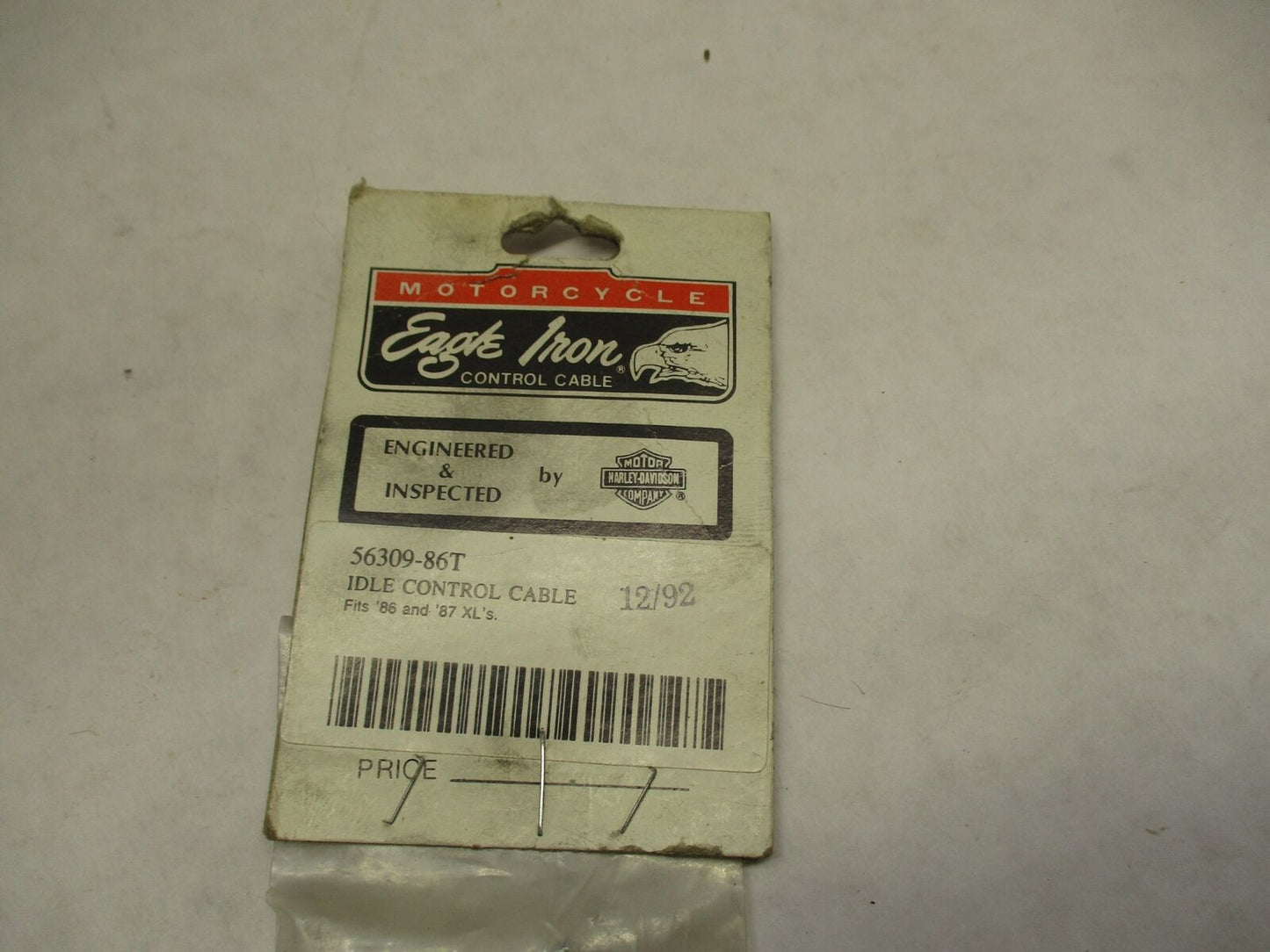 Harley Davidson Eagle Iron NOS Idle Control Cable 56309-86T XL Sportster