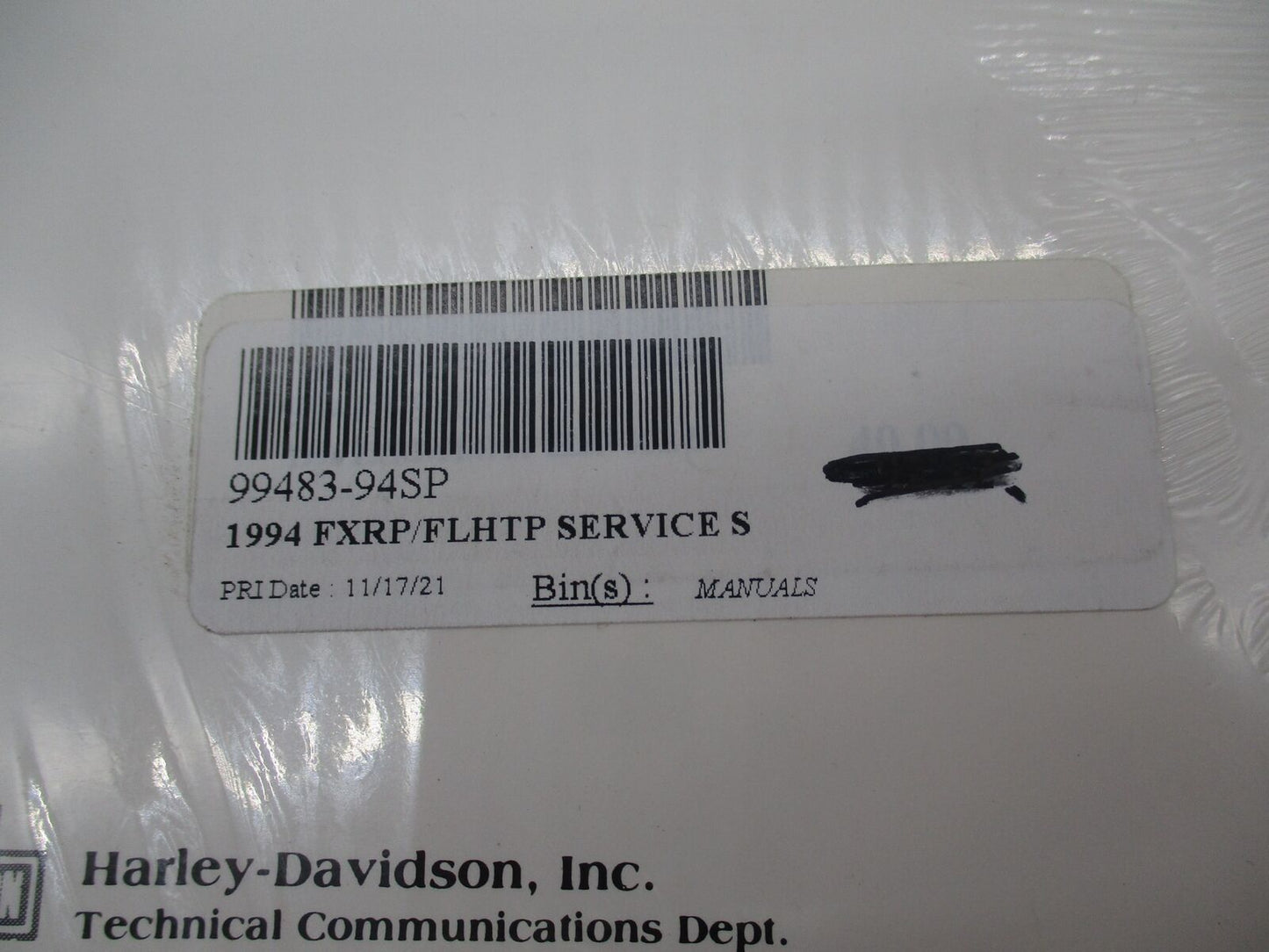 Harley Davidson NOS FLHTP FXRP Police Service Repair Manual Supplement 99483-94S