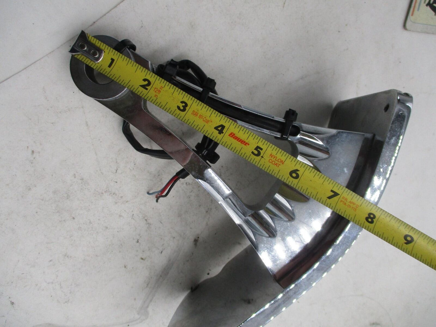 Harley Davidson Chopper Chrome Curved Axle Mounted Chrome License Plate Bracket