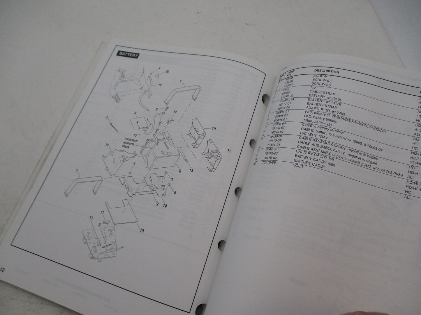 Harley Davidson Genuine Official Factory 2007 VRSC Parts Catalog Book 99457-07