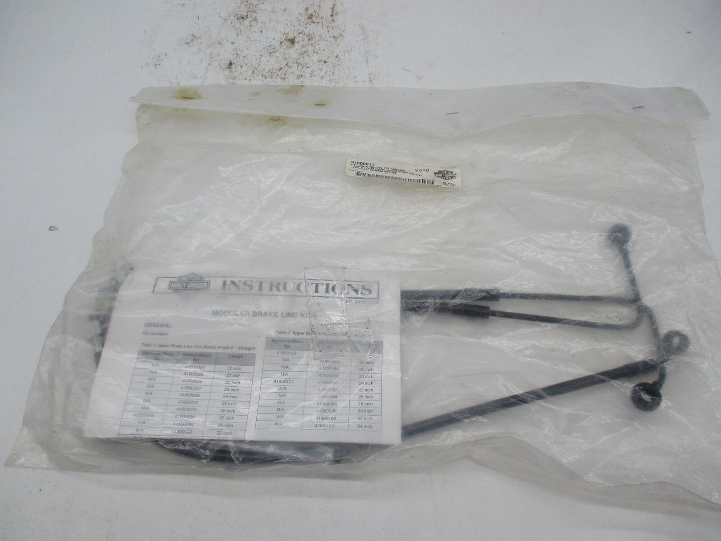 Harley Davidson Genuine NOS Lower ABS Brake Line Kit 91500014