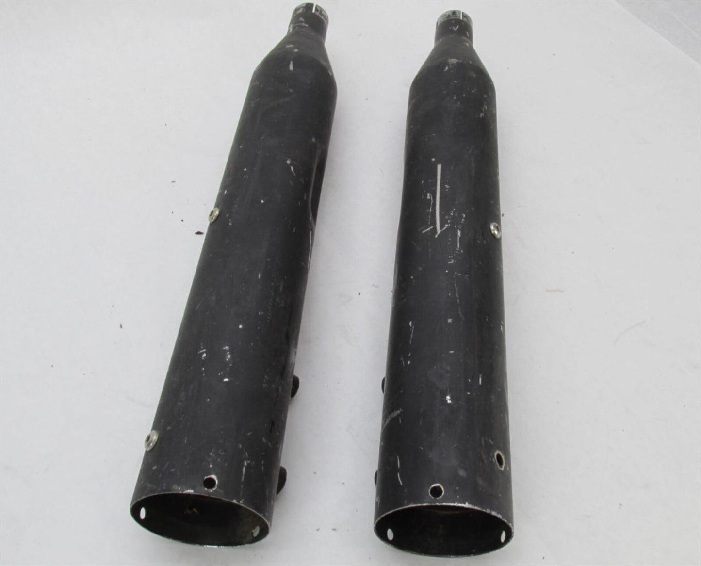 Pair of Harley Davidson Touring Black Painted Exhaust Mufflers 26.5" x 4"