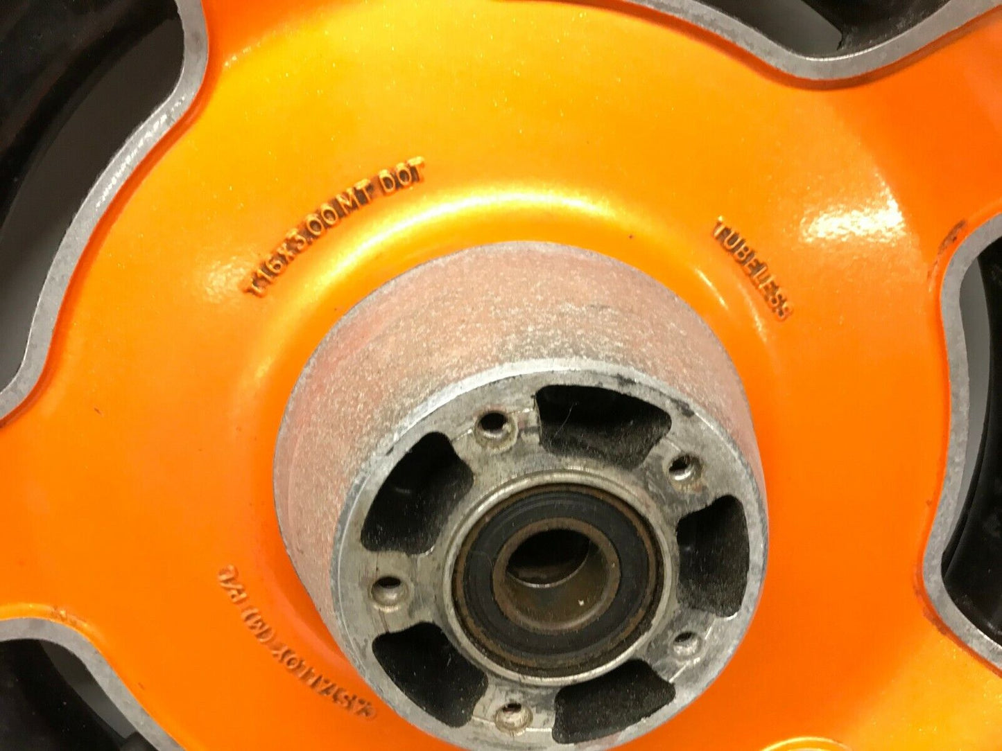 Genuine OEM Harley Touring Road King 16x3 Front Wheel Rim Powder Coated Orange