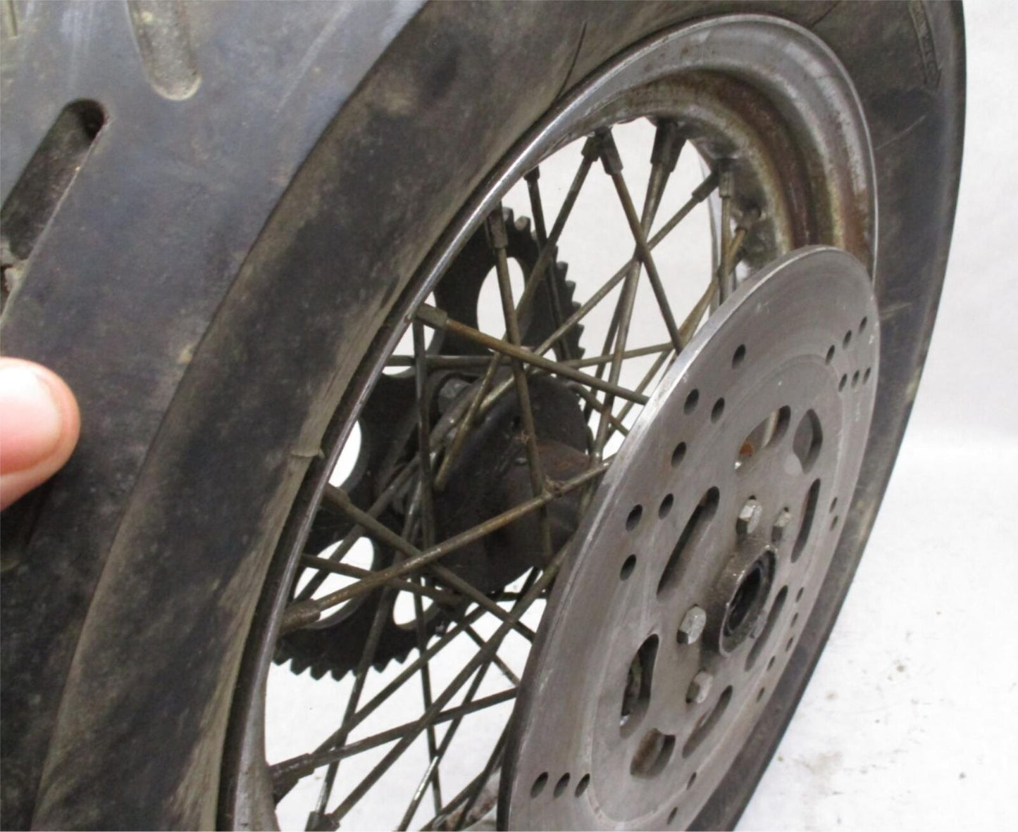 Harley Davidson Dyna 16" Rear Wheel and Tire w/ 49T Sprocket and Disc 44136-92