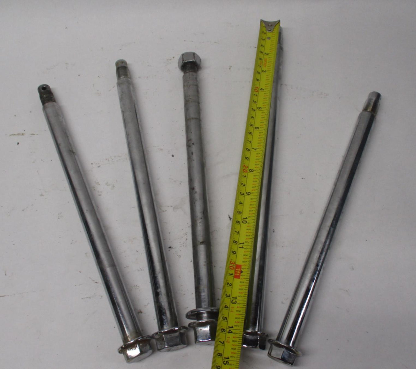 Mixed Lot of (5) Harley Davidson Chrome Wheel Front / Rear Axles #5