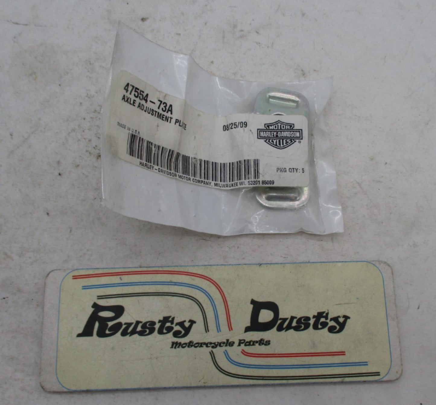 Lot of 3 Harley Davidson Genuine NOS Axle Adjustment Plates 47554-73A