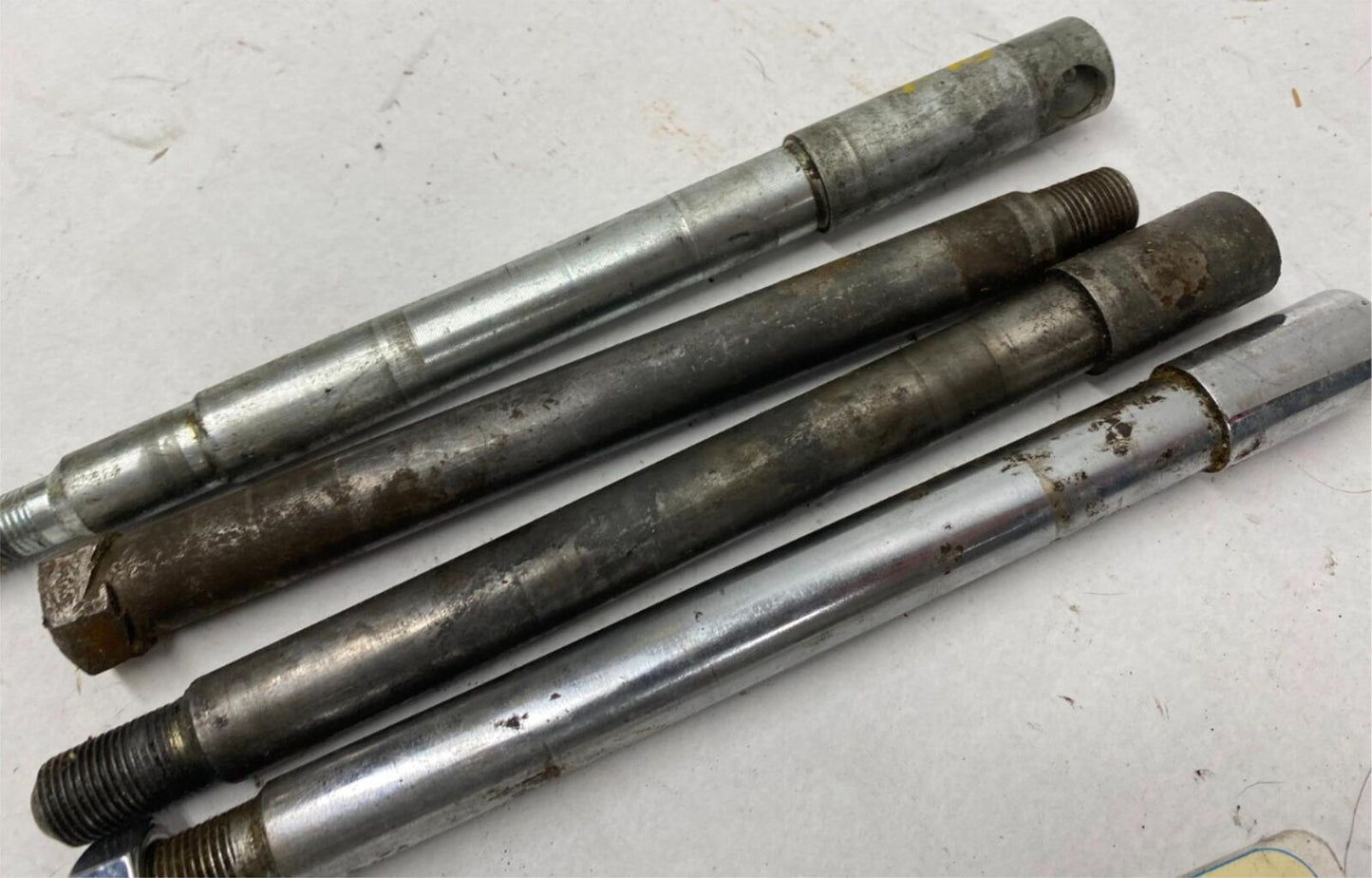 Mixed Lot of Harley Davidson Front Rear Wheel Axles Sportster Narrow Glide