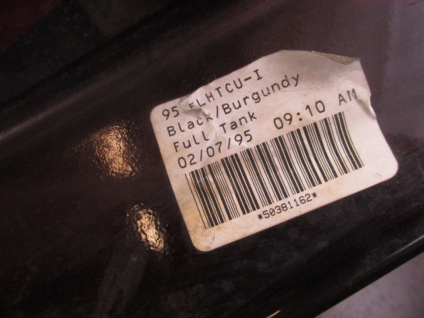 Harley 30th Anniversary 1995 FLHTCU Black Burgundy Electra Glide Gas Fuel Tank