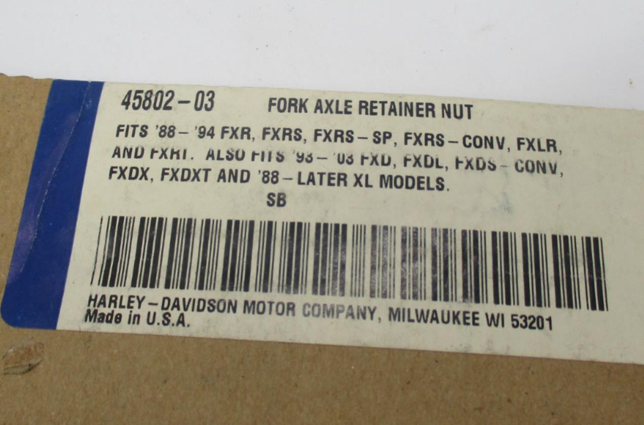 Harley Davidson Genuine NOS Front Axle Retainer 45802-03 88 - '94 FXR FXRS
