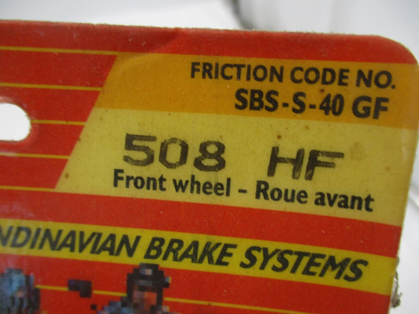 SBS NOS Brakes Pads Motorcycle Brake Pad Set 508HF