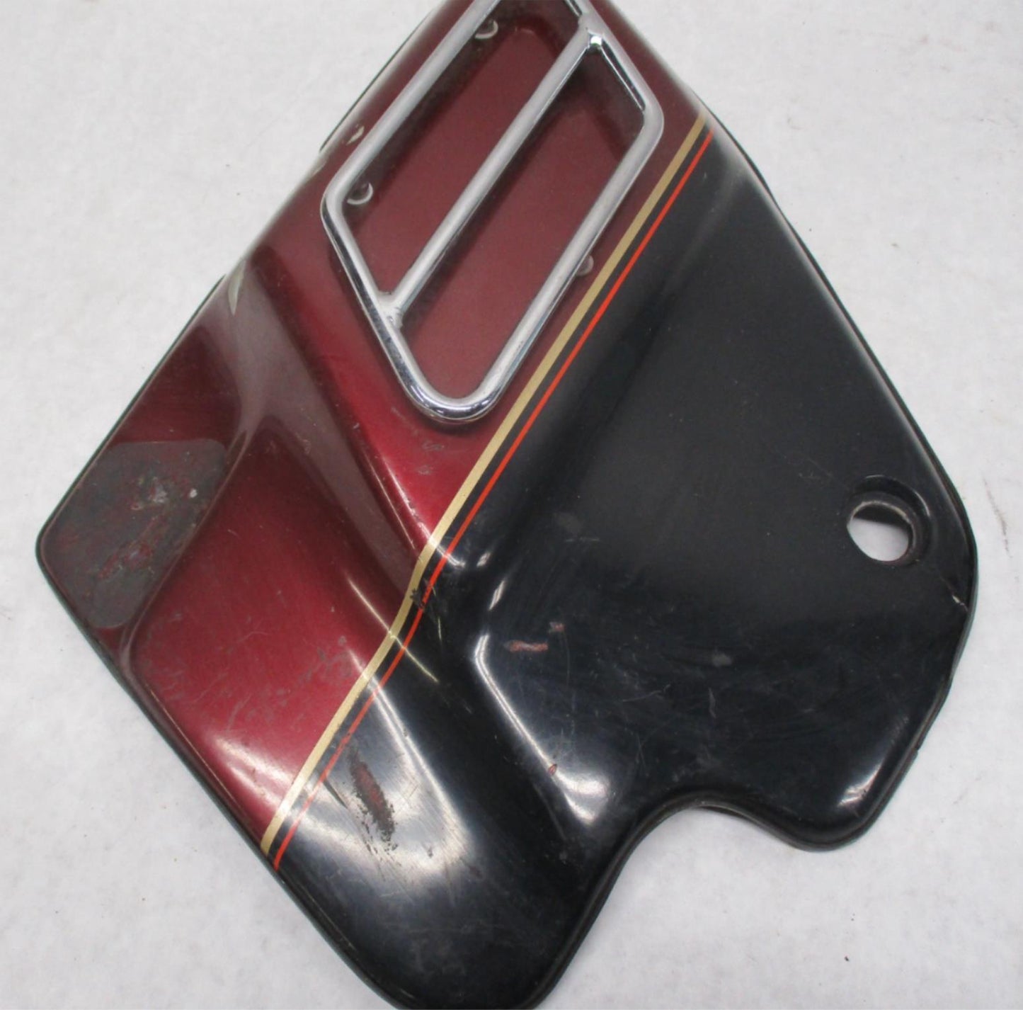 1993-1996 Harley Touring Road King Electra Glide Left Side Cover Maroon Black