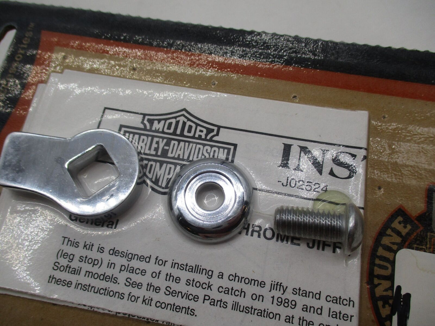 Harley Davidson Genuine NOS Jiffy Stand Strap and Fastener 50306-02