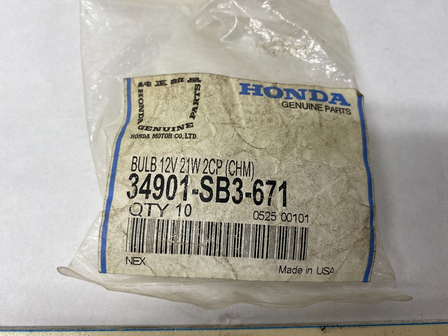 Lot of (4) Honda Genuine Bulbs 34901-SB3-671