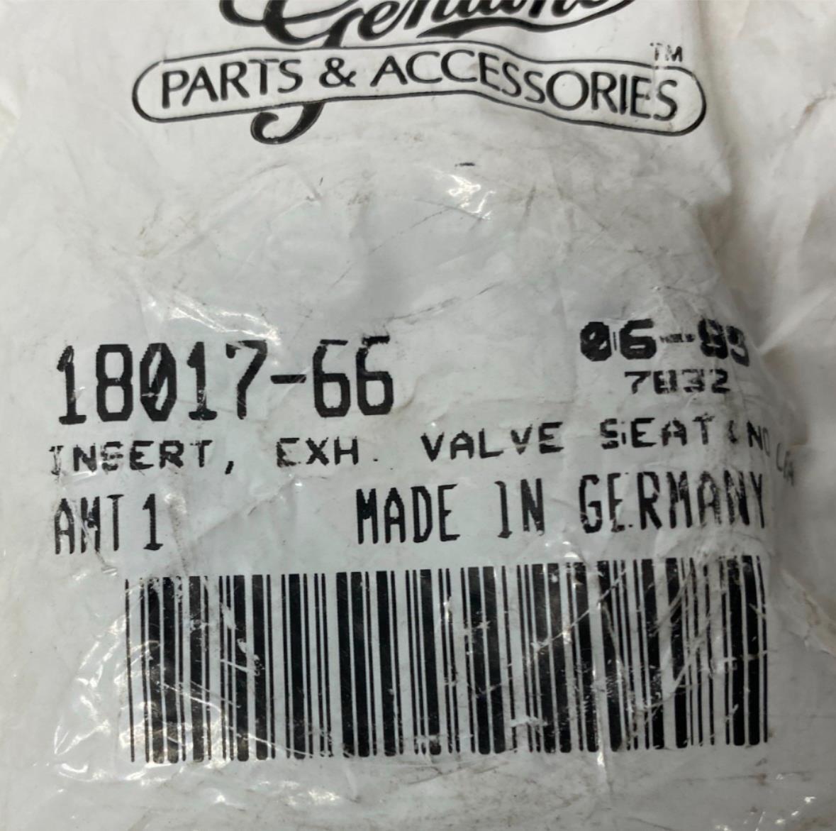 Harley Davidson Genuine Exhaust Valve Insert 18017-66