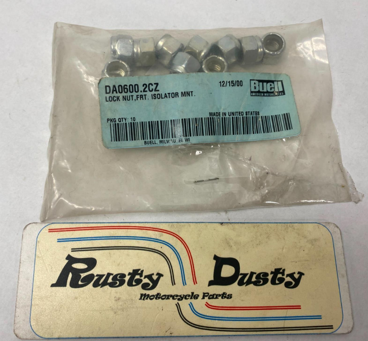 Harley Buell Genuine Front Lock Nut Isolator Mount DA0600.2CZ Lot(10)