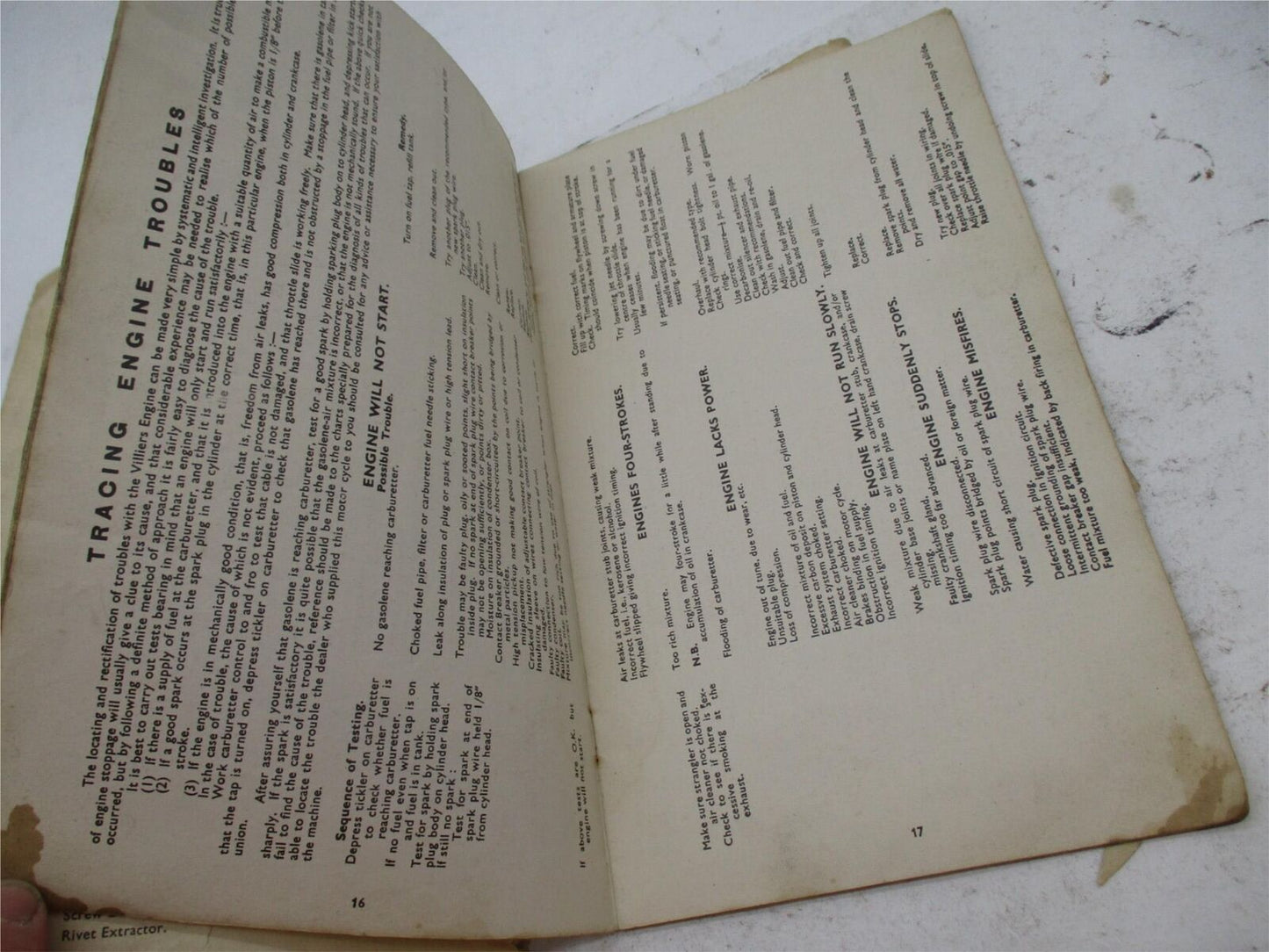 Original The Famous James Motor Cycles 122 197 Driver's Handbook & Parts List