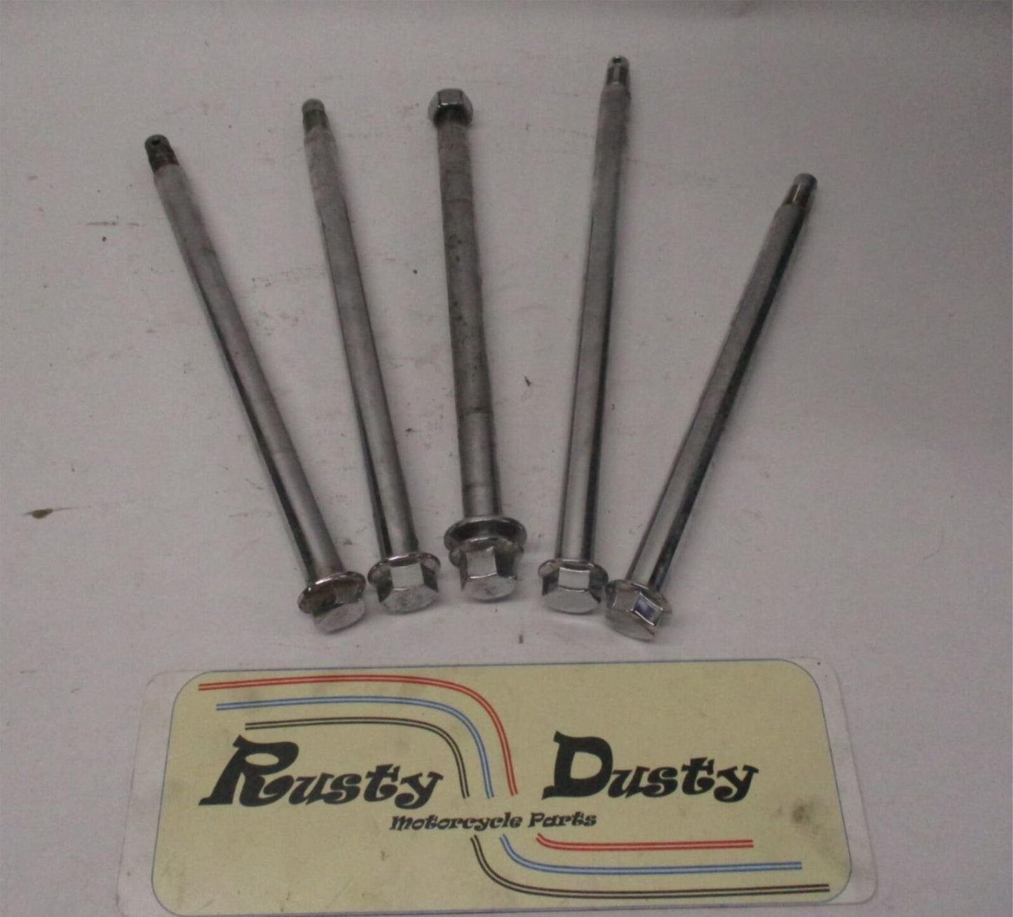 Mixed Lot of (5) Harley Davidson Chrome Wheel Front / Rear Axles #5