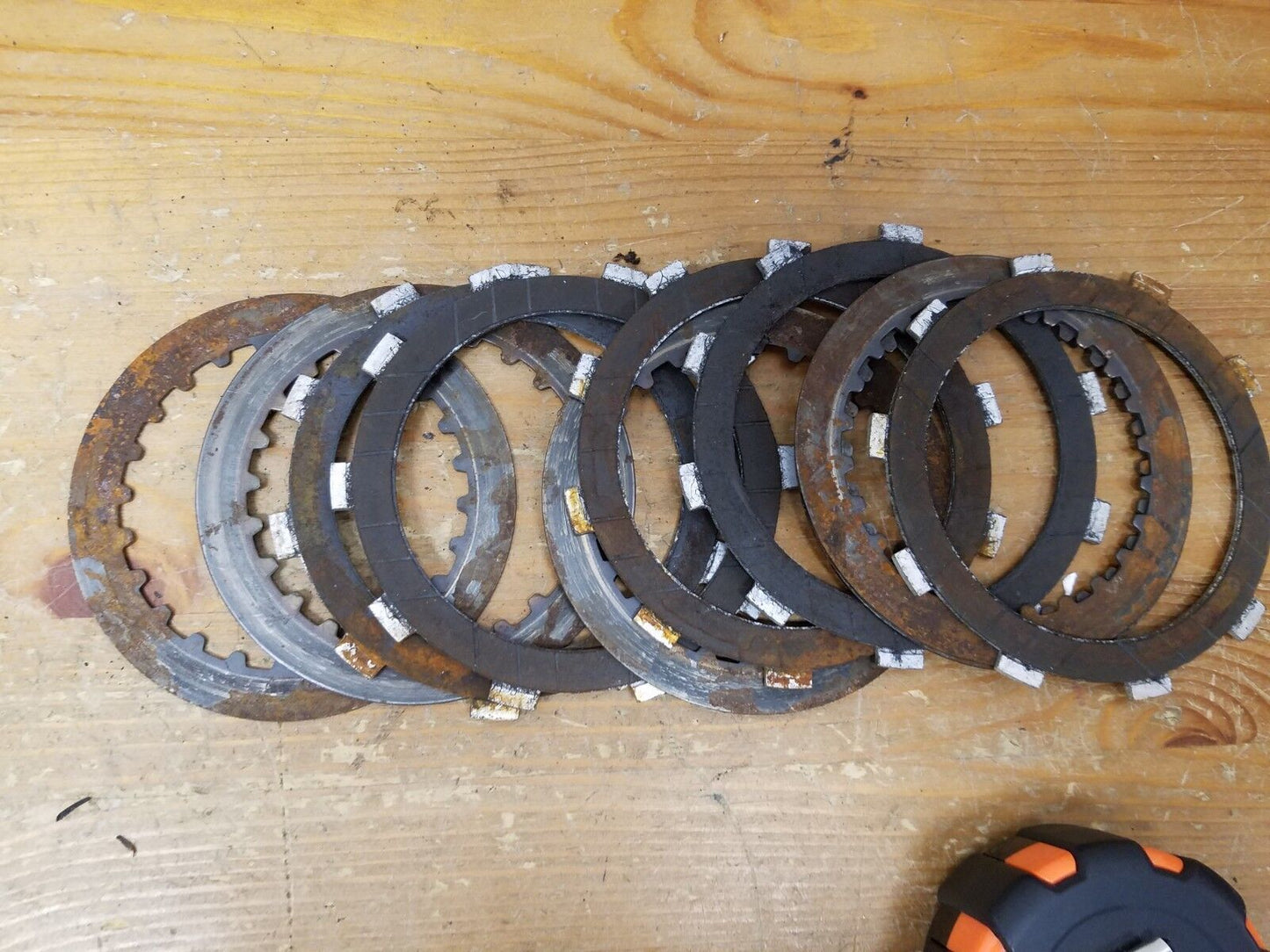 1986-1991 Honda 250R XR 400R 250R Clutch Plates Metal PRE owned Used.