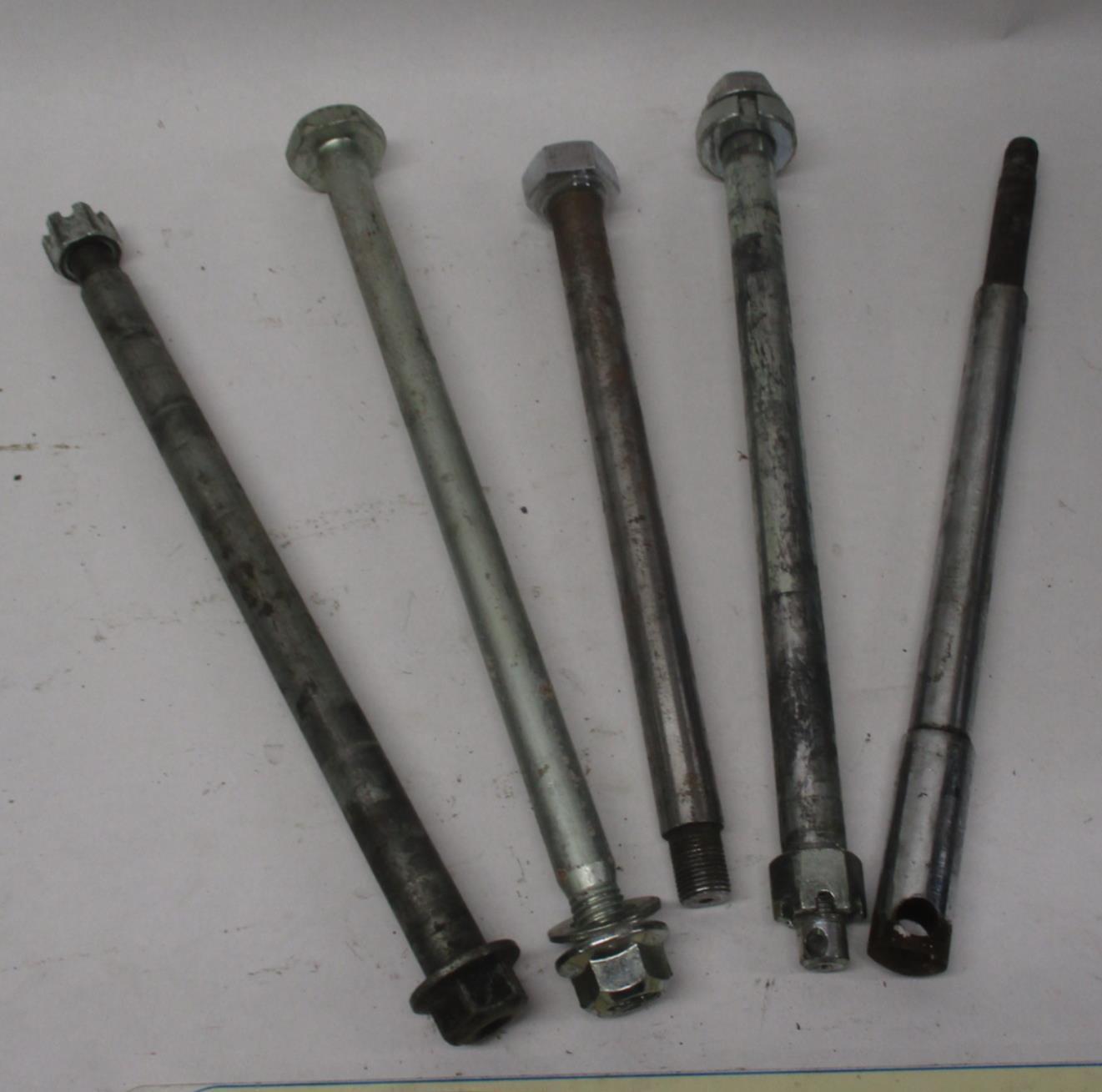 Mixed Lot of (5) Harley Front / Rear Wheel Axles Sportster Dyna Softail  #3