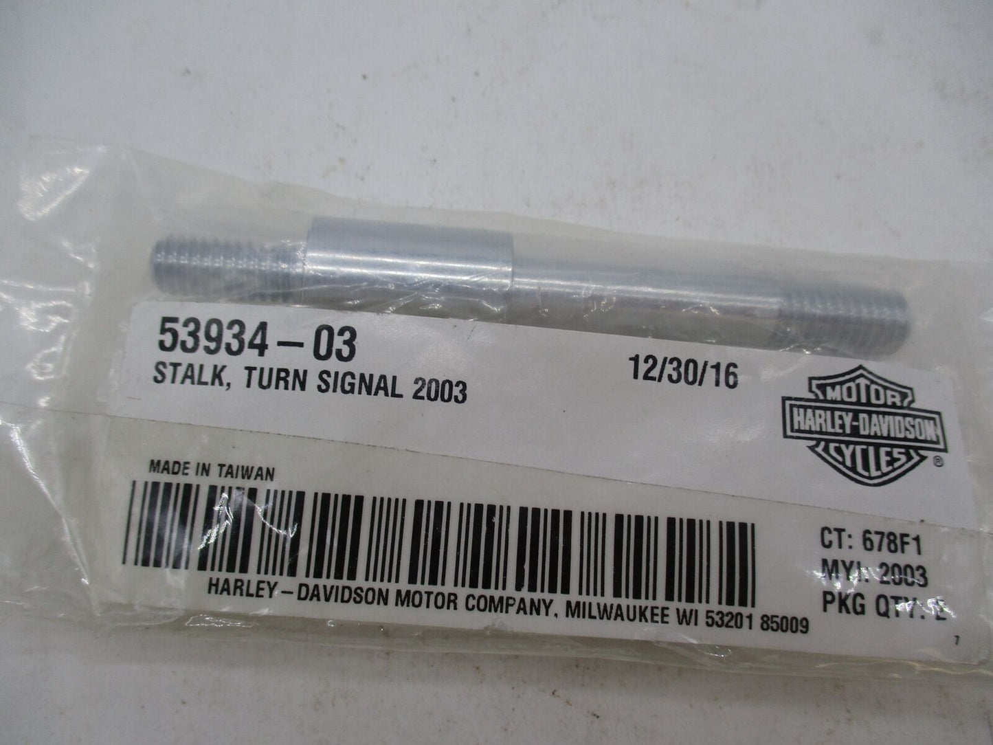 Harley Davidson Genuine NOS Turn Signal Stalk 2003 53934-03