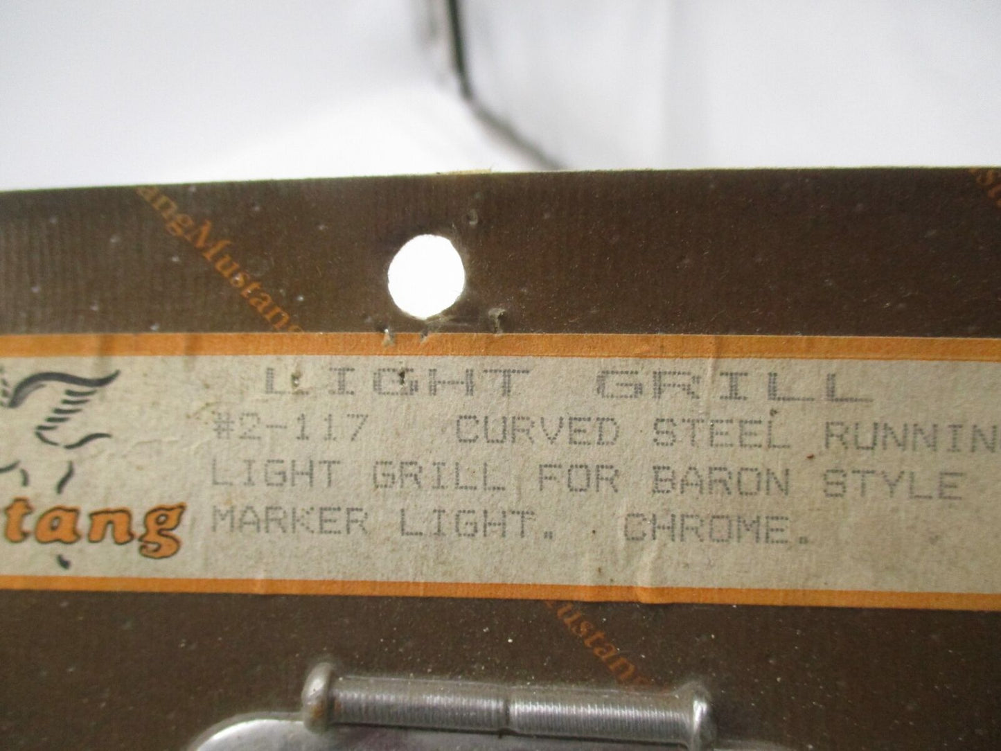 Mustang Harley Davidson Curved Steel Baron Marker Style Light Grill 2-117