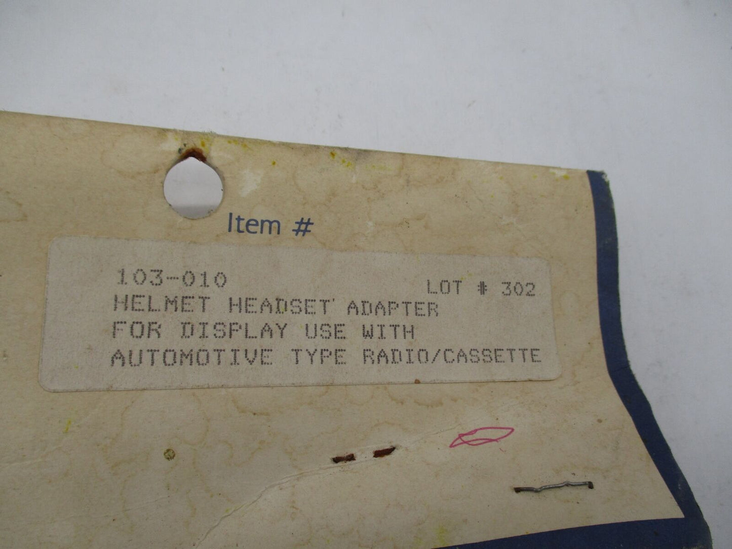 Add On Inc Motorcycle Helmet Radio Headset Adapter display use w/ radio 103-010