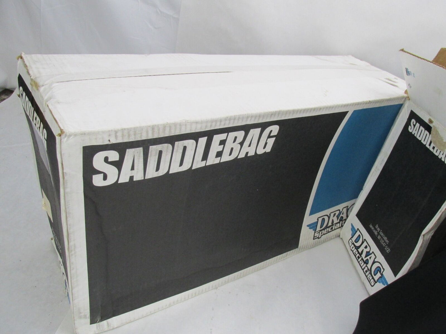 Pair of Harley Drag Specialties NOS Black Saddlebags 3501-0833 & 3501-0832