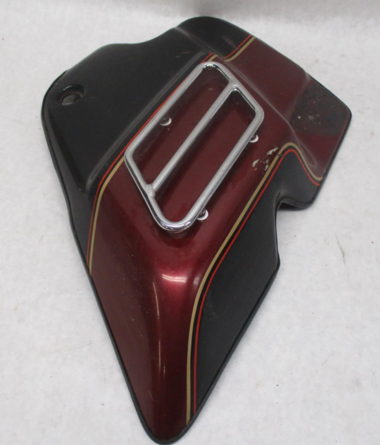 1993-1996 Harley Touring Road King Electra Glide Left Side Cover Maroon Black