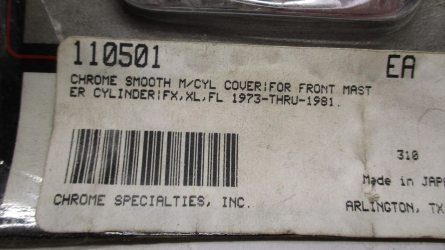 Chrome Specialties Harley Davidson Smooth Chrome Master Cylinder Cover 110501