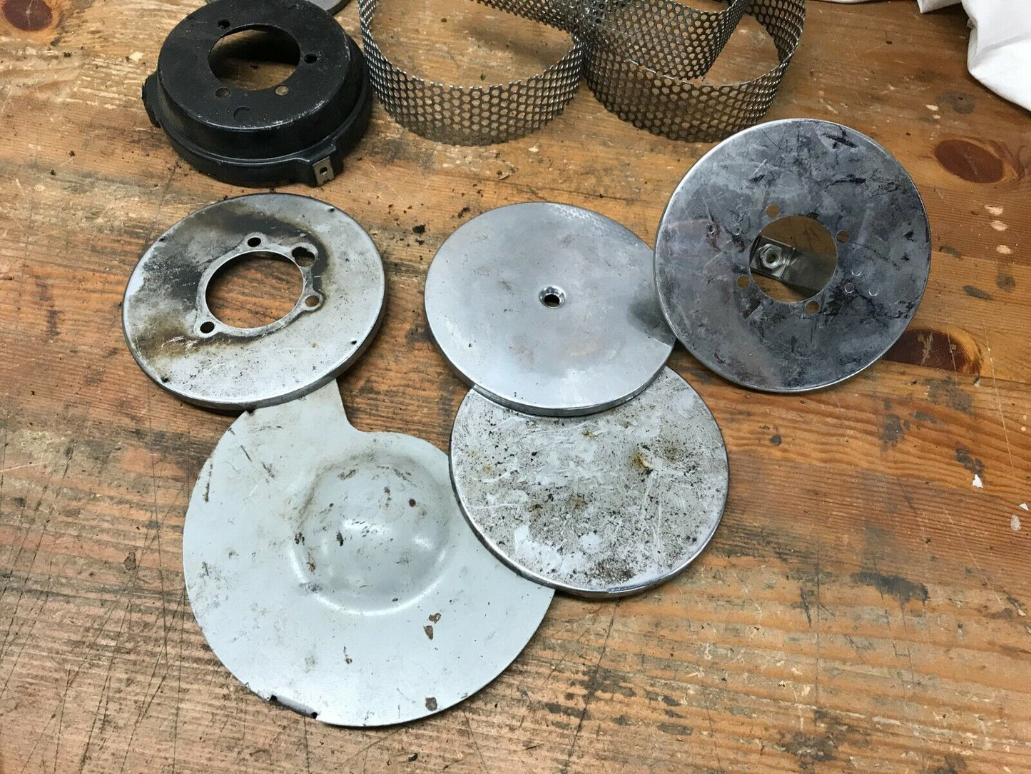 Lot of harley davidson panhead Shovelhead Ironhead backing plates air cleaners