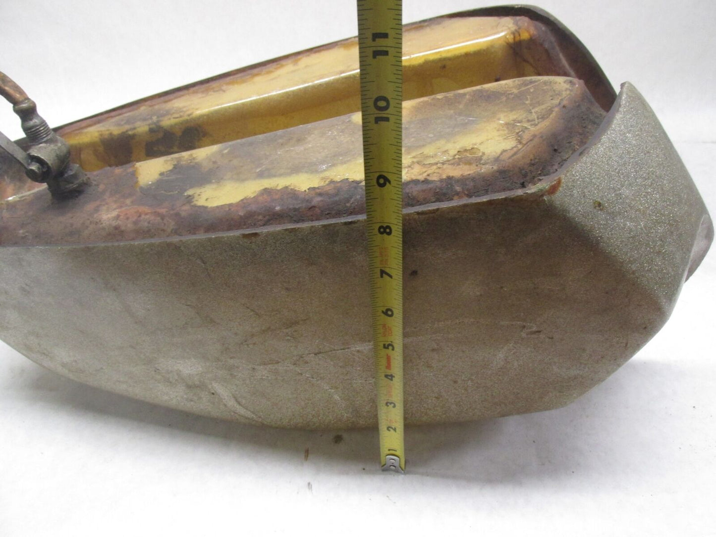 Vintage ARHMA Racing Cafe Racer Fiber Glass Gas Fuel Tank Silver Sparkle Paint